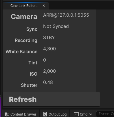 CineLink Unreal Camera Plugin